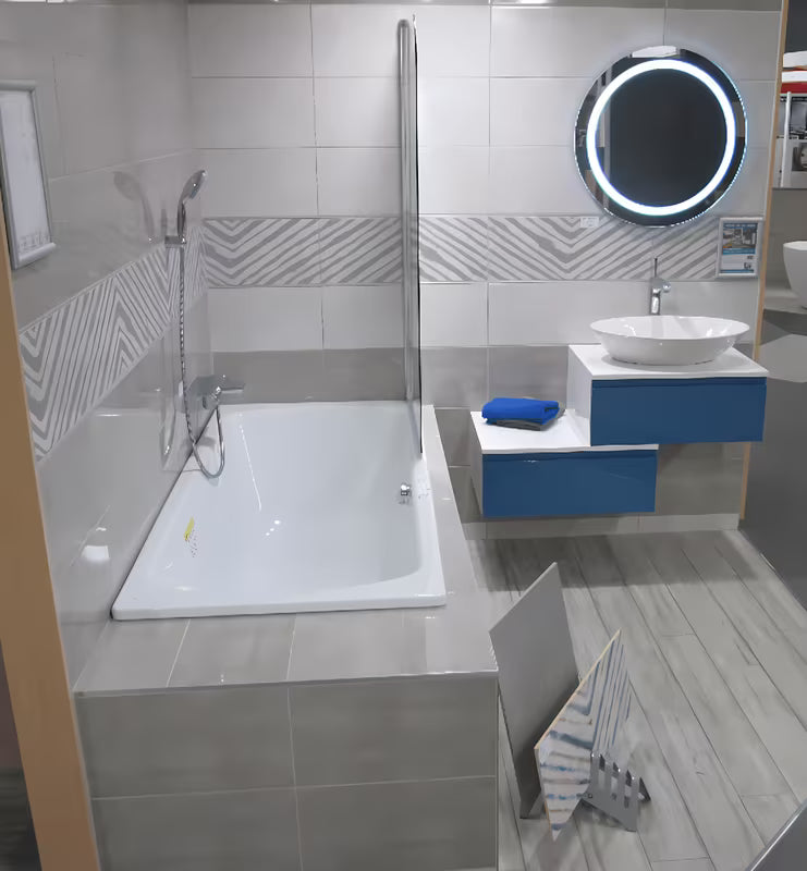 Wanna prostokątna Laufen Bolsena 180x80 cm ze stali emaliowanej z izolacją akustyczną i nogami