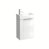 Biała ceramiczna mała umywalka Laufen Kartell 46x28 cm z łatwą w utrzymaniu powierzchnią