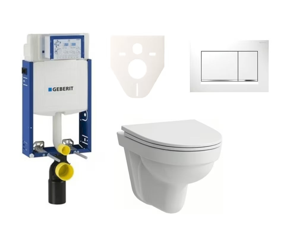 Zestaw WC podtynkowy Laufen Pro Nordic z modułem podtynkowym Geberit, systemem spłukiwania bezkołnierzowego i deską sedesową soft Close.