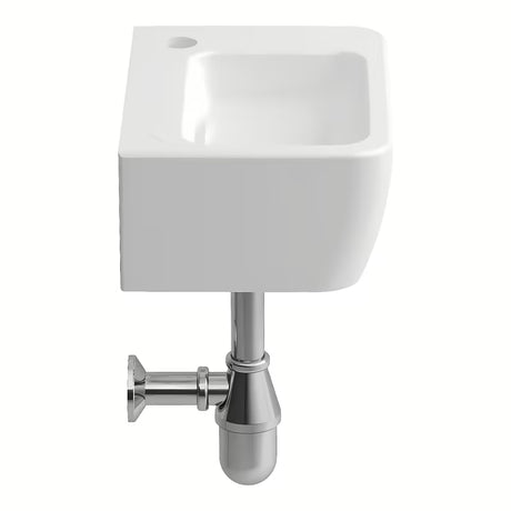 Biała ceramiczna mała umywalka Laufen Pro S 45 x 34 cm z otworem pro na baterię pośrodku