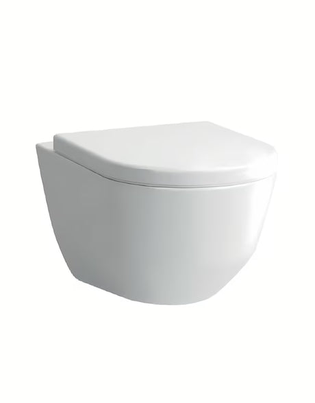 Biała bezkołnierzowa wiszące MISKA wc Laufen Pro z ukrytym mocowaniem EasyFit i powłoką Laufen Clean Coat.
