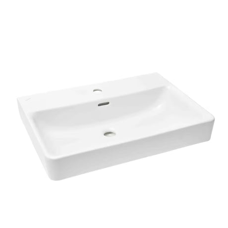 Wiszące ceramiczna umywalka Laufen Pro S biała z otworem na pro baterię pośrodku, 65x46,5 cm.