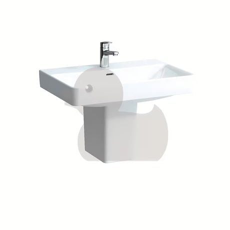 Biała wiszące umywalka ceramiczna Laufen Pro S 70x46,5 cm z otworem na baterię pośrodku.