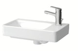 Biała ceramiczna mała umywalka Laufen Pro S 48x28 cm z otworem pro baterię po prawej stronie