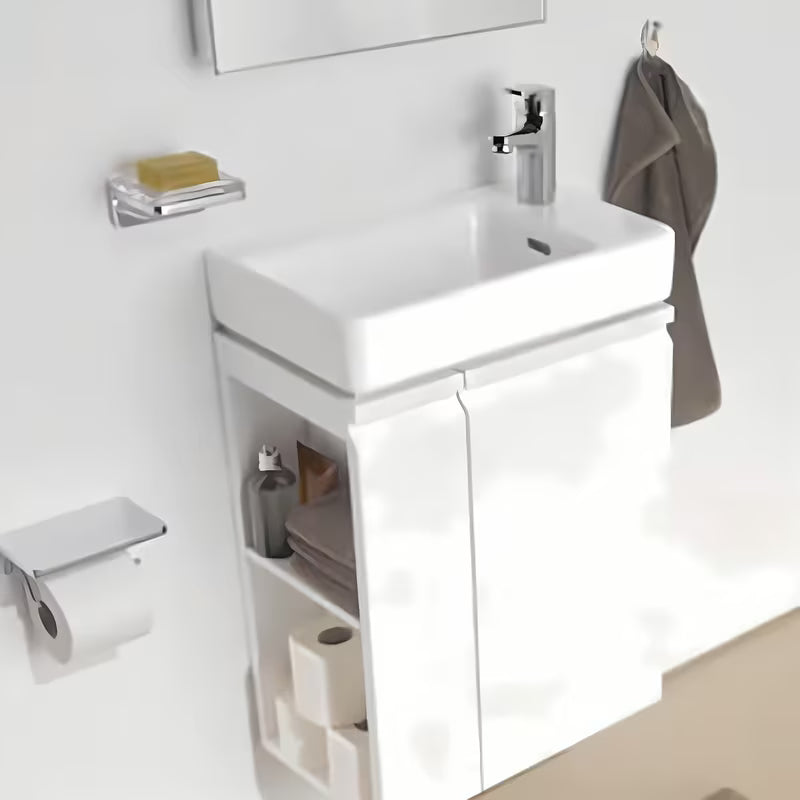 Biała ceramiczna mała umywalka Laufen Pro S 48x28 cm z otworem pro baterię po prawej stronie
