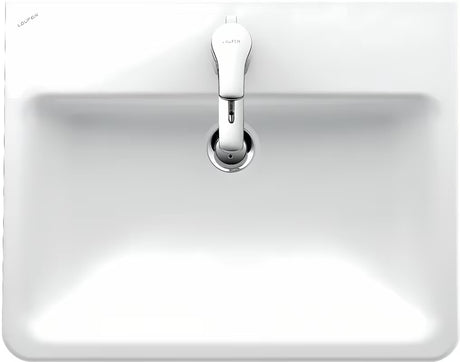 Wpuszczane ceramiczna umywalka Laufen Pro S 56x44 cm w kolorze białym, z otworem pro na baterię pośrodku