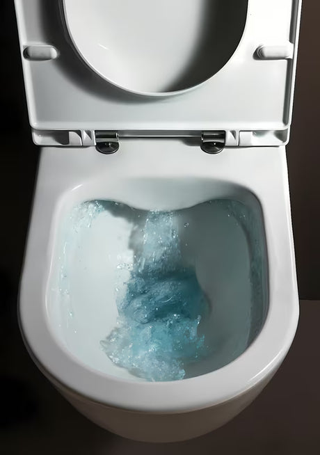 Biały miska WC wisząca Laufen Pro S w bezkołnierzowym wykonaniu bez układu spłukującego i o kwadratowym designie.