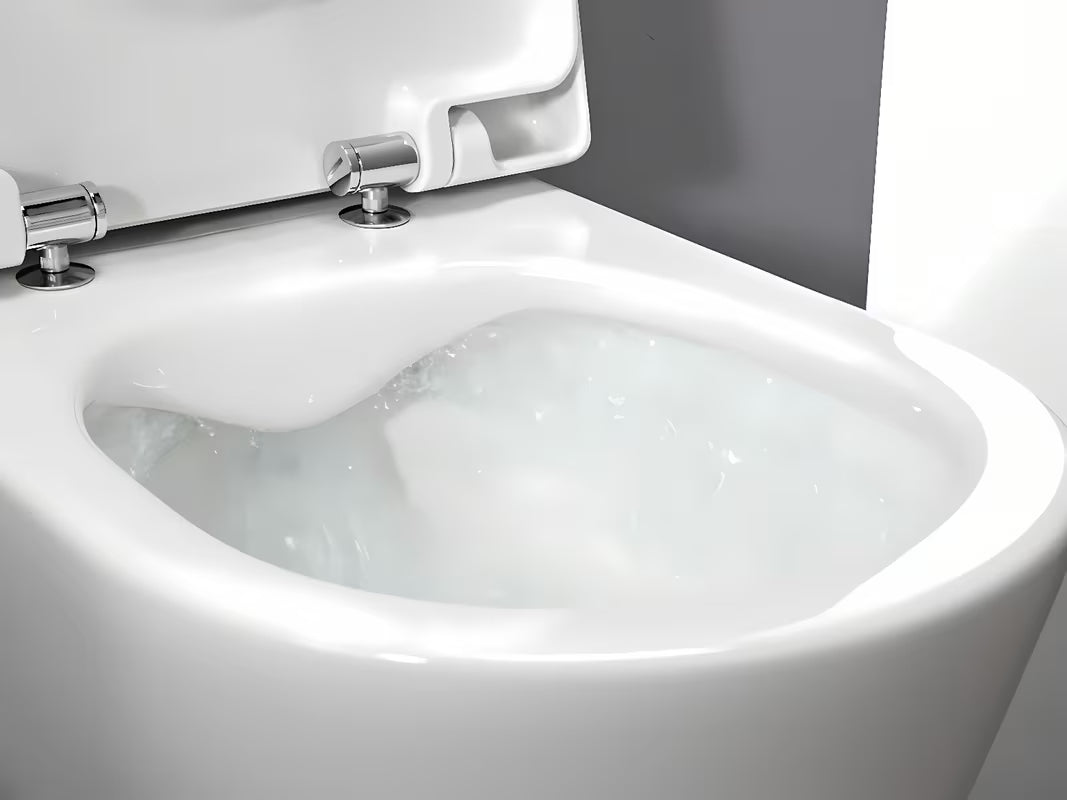 Biały miska WC wisząca Laufen Pro S w bezkołnierzowym wykonaniu bez układu spłukującego i o kwadratowym designie.