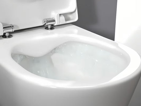 Biały miska WC wisząca Laufen Pro S w bezkołnierzowym wykonaniu bez układu spłukującego i o kwadratowym designie.