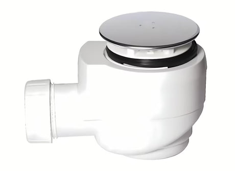 Praktyczny syfon do brodzika SIKO Chrome pro odpływ 50 mm z czyszczeniem od góry