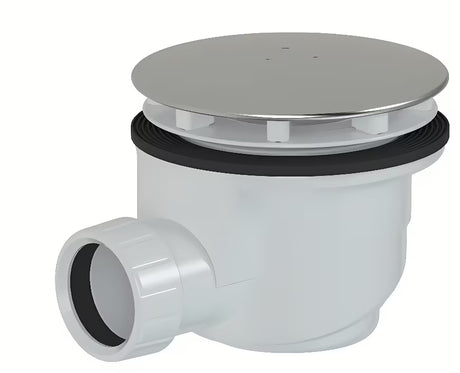Syfon Multi ke do brodzika 90 mm z chromowaną pokrywą i czyszczeniem od góry