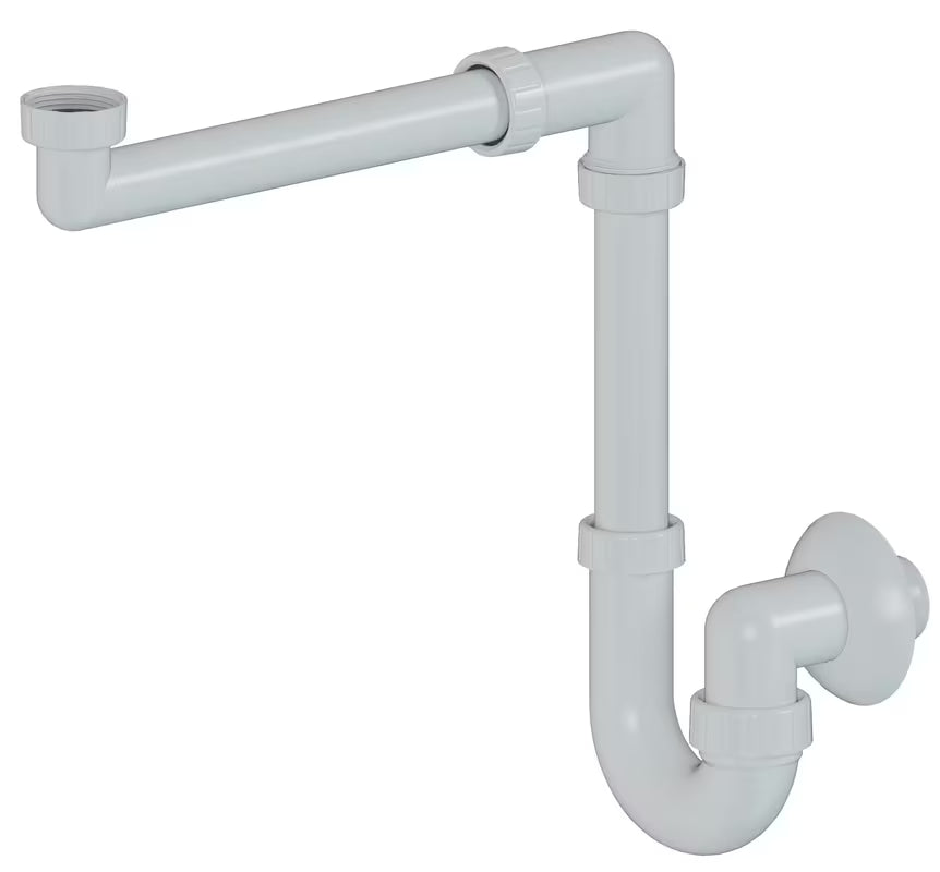 SIKO Multi syfon umywalkowy do mebli łazienkowych oszczędzający miejsce, 5/4 nakrętka x 40 mm