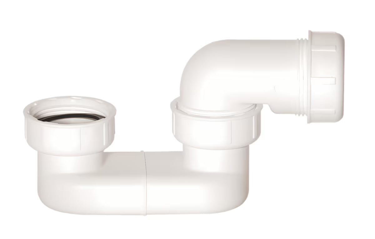 Biały syfon wannowy SIKO Multi 6/4x40 mm-B z nakrętkami do automatów wannowych