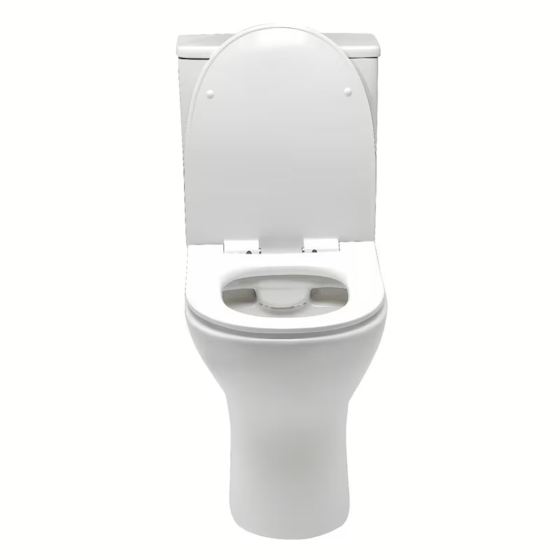 Multi Eur KOMPAKT wc Rimless w kolorze białym, z całkowicie zabudowaną dolną częścią i deską slim soft Close.