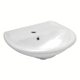 Biała wiszące ceramiczna umywalka Multi 50 x 39,5 cm z otworem pro baterię pośrodku