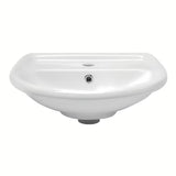 Biała wiszące ceramiczna umywalka Multi 50 x 39,5 cm z otworem pro baterię pośrodku