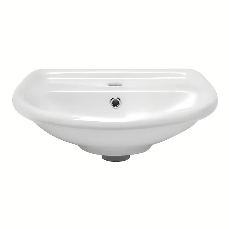 Biała wiszące ceramiczna umywalka Multi 50 x 39,5 cm z otworem pro baterię pośrodku