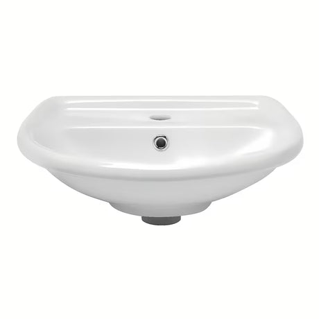 Biała wiszące ceramiczna umywalka Multi 50 x 39,5 cm z otworem pro baterię pośrodku