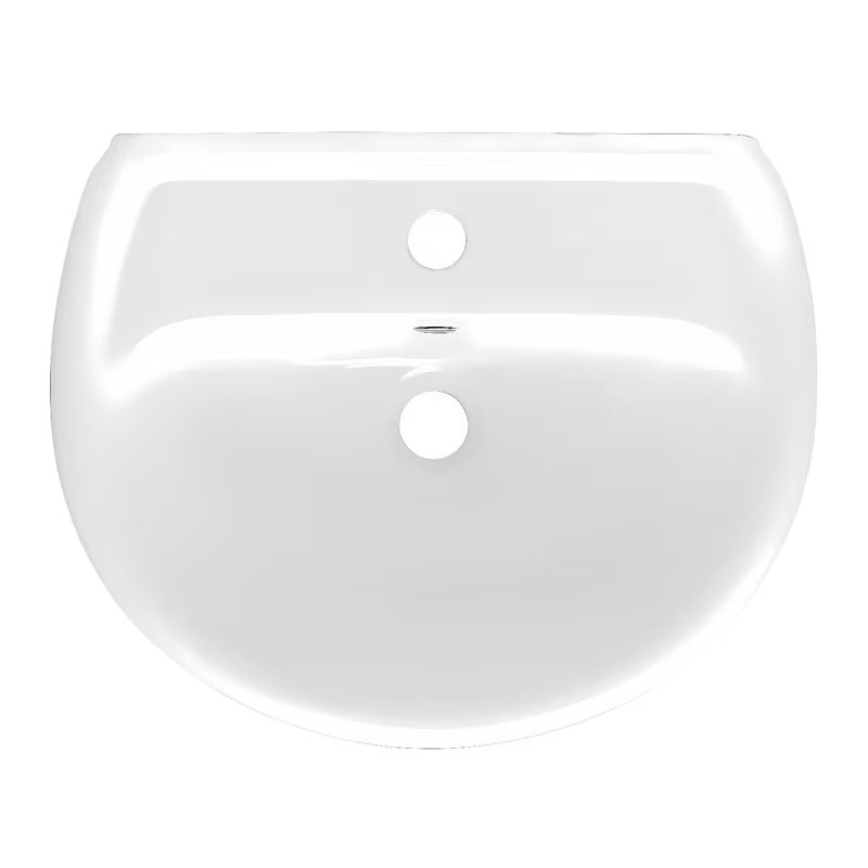 Biała wiszące ceramiczna umywalka Multi 50 x 39,5 cm z otworem pro baterię pośrodku