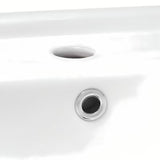 Biała wiszące ceramiczna umywalka Multi 50 x 39,5 cm z otworem pro baterię pośrodku