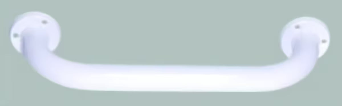 Biały ścienny metalowy uchwyt SIKO Multi do łazienki pro dla bezpieczniejszego poruszania się i łatwiejszego wstawania.