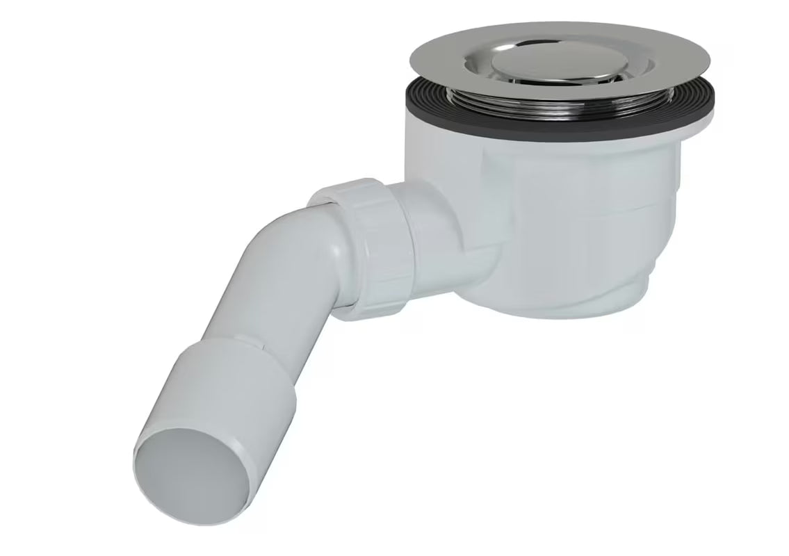 Multi syfon do brodzika w wykończeniu chrom z designerską osłoną