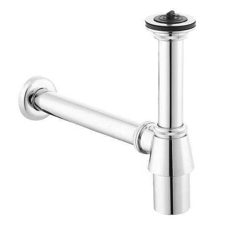 Designowy syfon umywalkowy pro do umywalki w wykończeniu chrome o średnicy 32 mm.