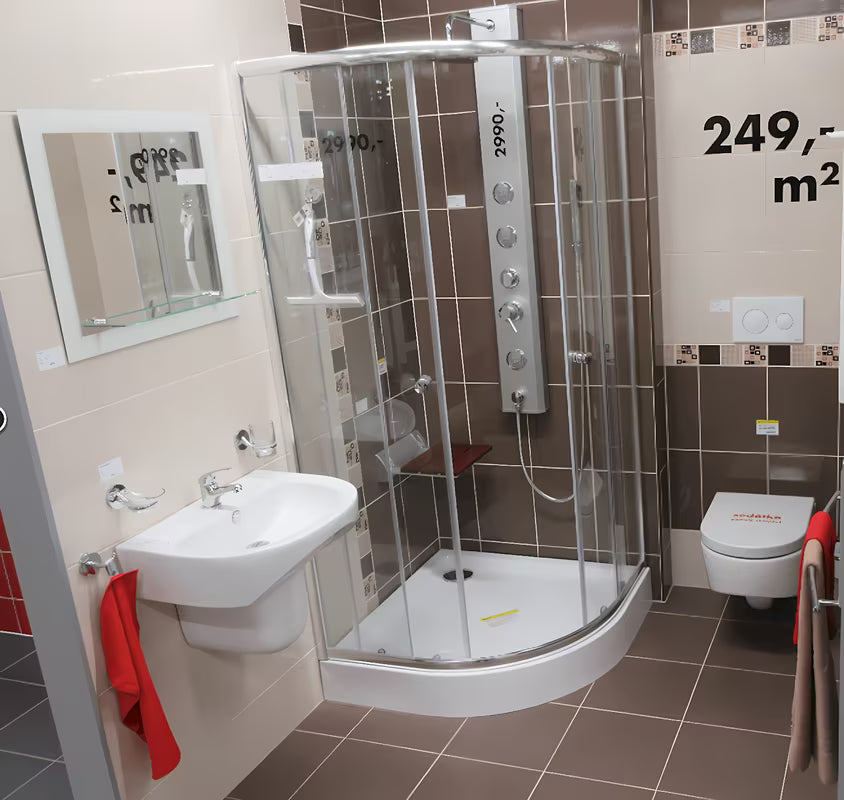 Zestaw akcesoriów łazienkowych Multi Simple w wykończeniu chrome o prostym, ponadczasowym wzornictwie