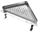 Narożny odpływ liniowy Multi 30x30 cm ze stali nierdzewnej z rusztem i syfonem