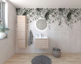 Zestaw mebli Łazienkowych Naturel Ancona w dekorze akacji z szafką, umywalką ceramiczną i lustrem LED
