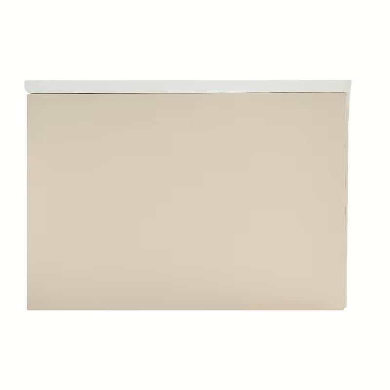 Wisząca szafka łazienkowa z umywalką Naturel Austen 120x35x52 cm w matowym beżowym kolorze