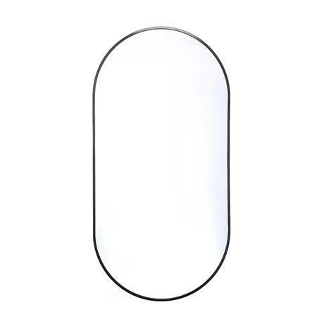 Owalne lustro Naturel B-Way 40x80 cm w kolorze czarnym