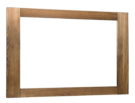 Lustro Naturel Country 120x80 cm z ramą z litego drewna w odcieniu palisander