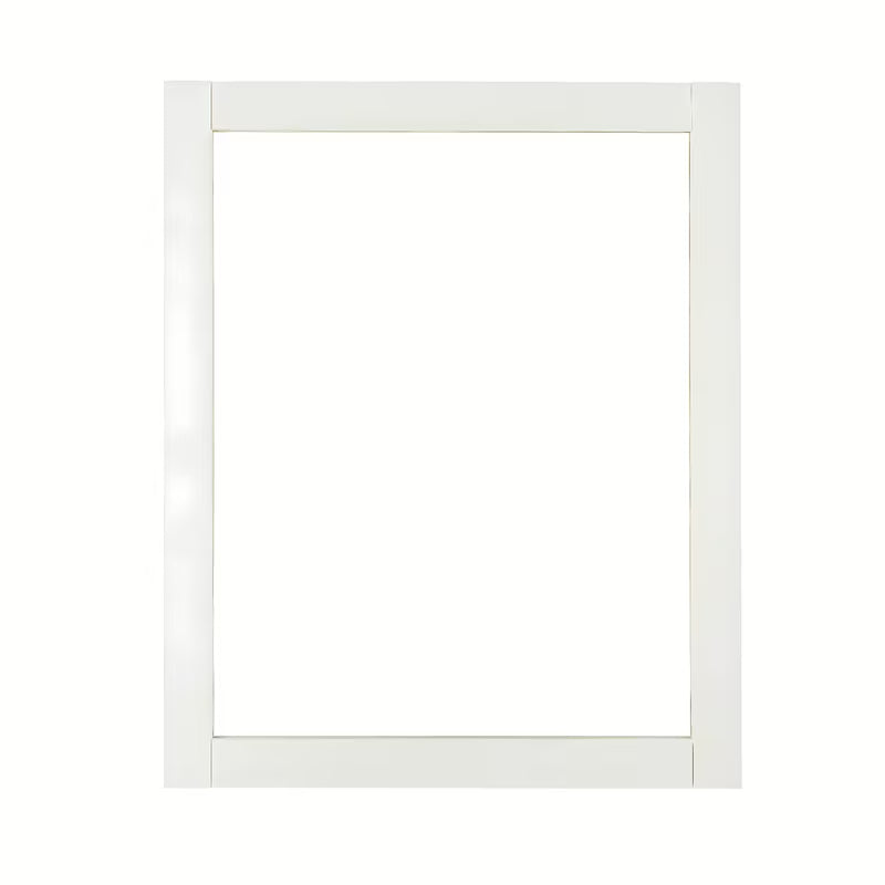 Prostokątne lustro Naturel Country 65x80 cm z białą ramą z litego drewna świerkowego.