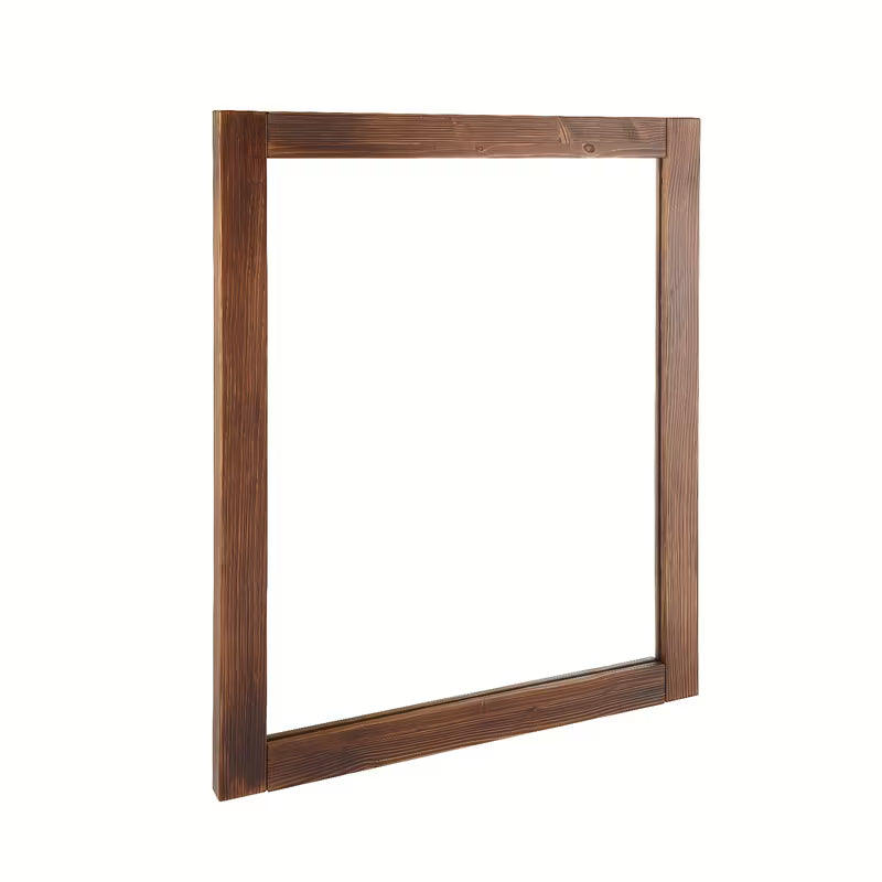 Lustro Naturel Country 65 x 80 cm z ramą z litego drewna w odcieniu palisander.