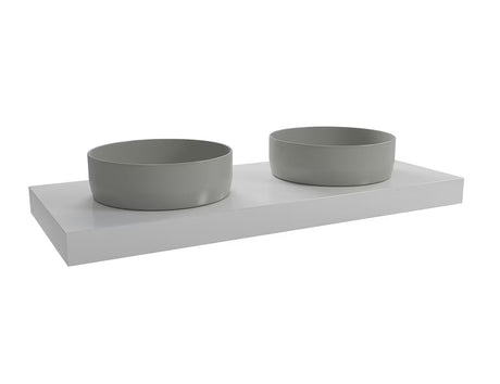 Wisząca blat łazienkowy  Naturel Dolce w kolorze glossy white o wymiarach 120x8x50 cm