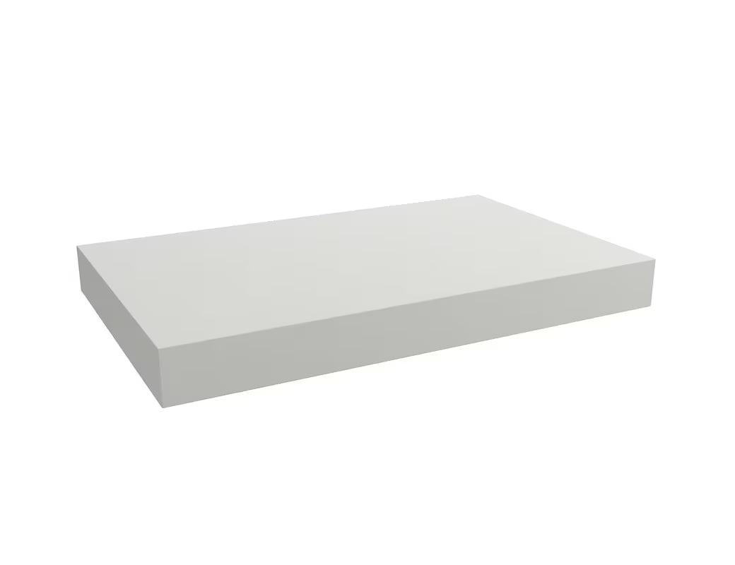 Naturel Dolce wisząca blat pod umywalkę nablatową 80x50x8 cm w kolorze biały mat (white matt)
