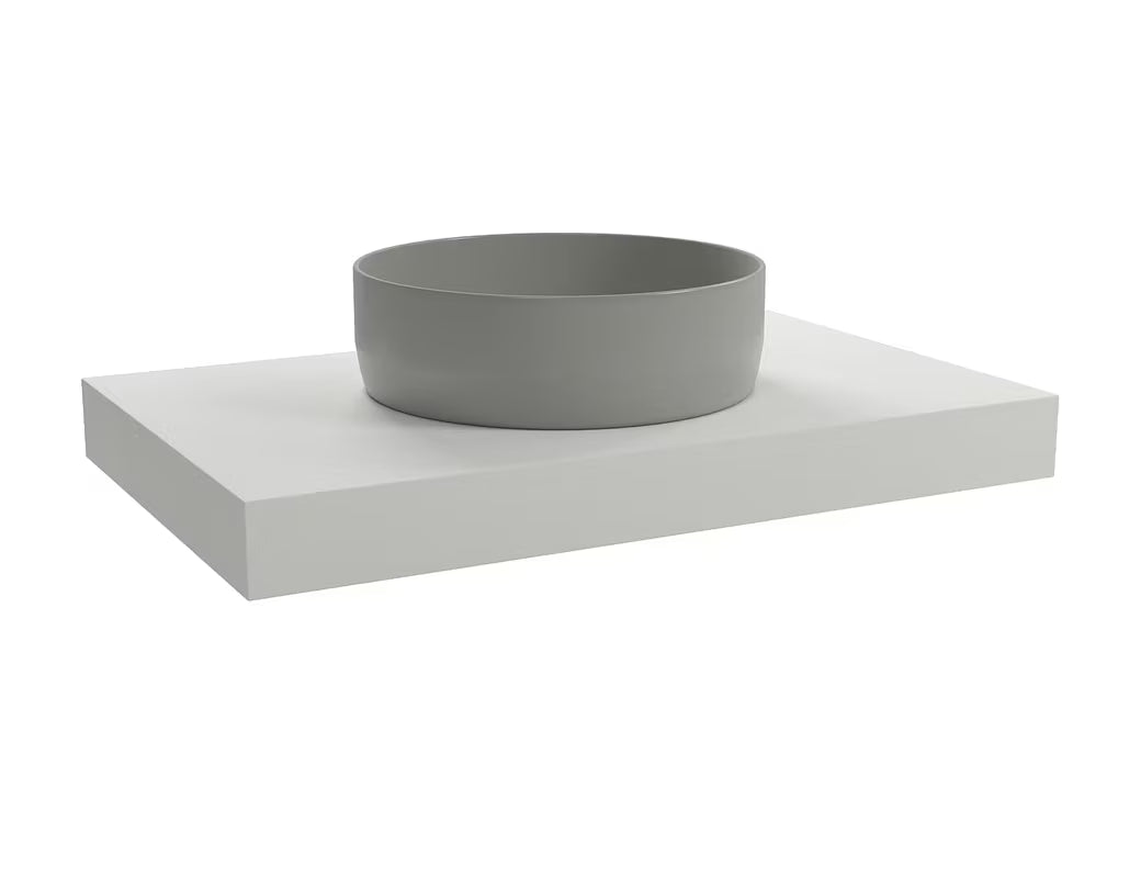 Naturel Dolce wisząca blat pod umywalkę nablatową 80x50x8 cm w kolorze biały mat (white matt)