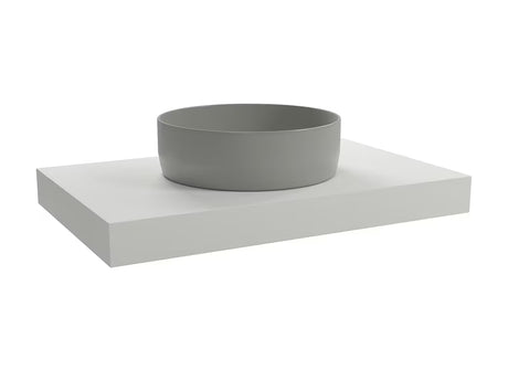 Naturel Dolce wisząca blat pod umywalkę nablatową 80x50x8 cm w kolorze biały mat (white matt)