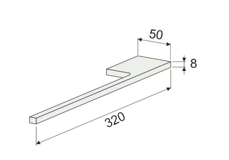 Uniwersalny uchwyt na ręczniki Naturel Chrome pro montaż na śruby z boku szafki łazienkowe.