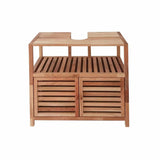 Stojący szafka pod umywalkę Naturel Home w dekorze orzecha, 67,5x35,5x63 cm, z matową powierzchnią