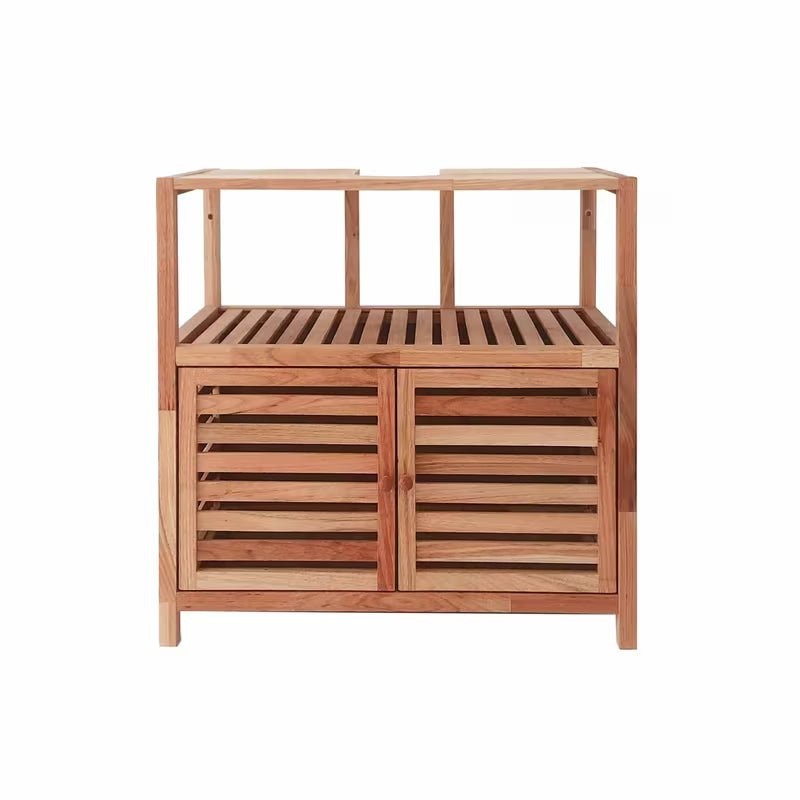 Stojący szafka pod umywalkę Naturel Home w dekorze orzecha, 67,5x35,5x63 cm, z matową powierzchnią