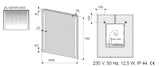 Naturel Iluxit prostokątne LUSTRO led do łazienki 100x70 cm z włącznikiem sensorowym i podgrzewaniem