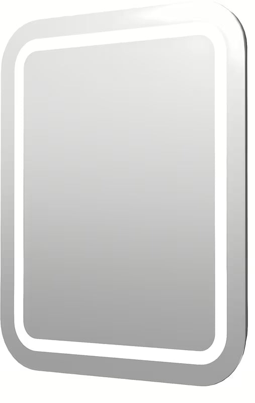 Prostokątne łazienkowe LUSTRO led Naturel Iluxit 60x70 cm z matą przeciw parowaniu i sensorem