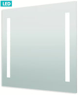 Prostokątne LUSTRO led Naturel Iluxit 80x70 cm z włącznikiem sensorowym i matą grzewczą przeciw parowaniu.