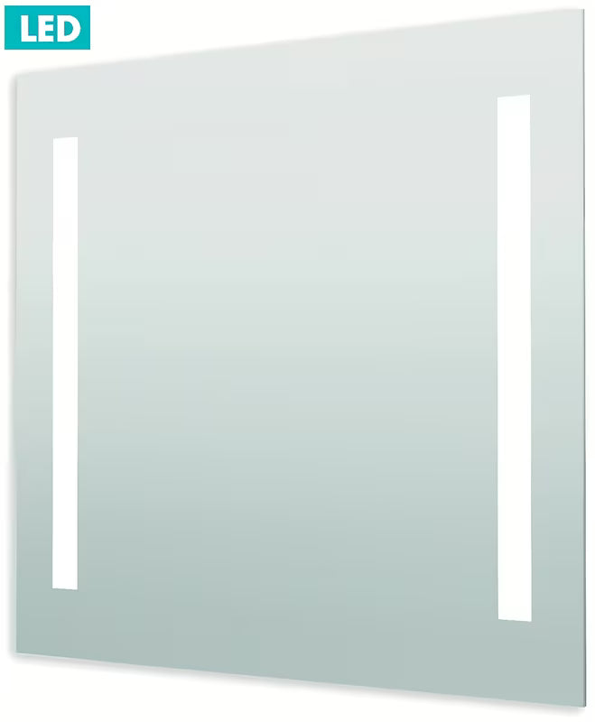 Prostokątne LUSTRO led Naturel Iluxit 80x70 cm z włącznikiem sensorowym i matą grzewczą przeciw parowaniu.