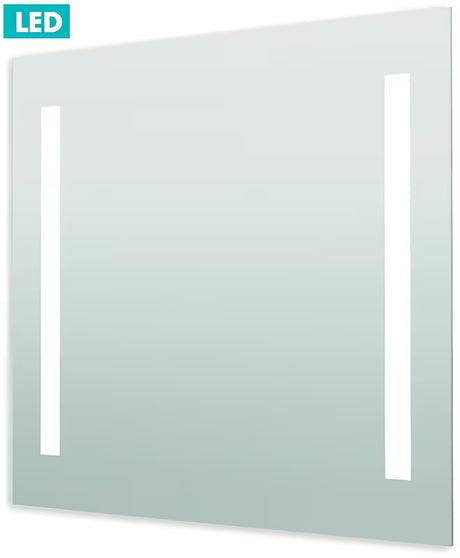 Prostokątne LUSTRO led Naturel Iluxit 80x70 cm z włącznikiem sensorowym i matą grzewczą przeciw parowaniu.