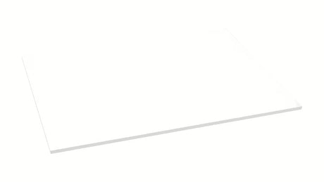 Biały blat maskujący Naturel z materiału SolidSurface o matowym wykończeniu pro do nowoczesnej łazienki.