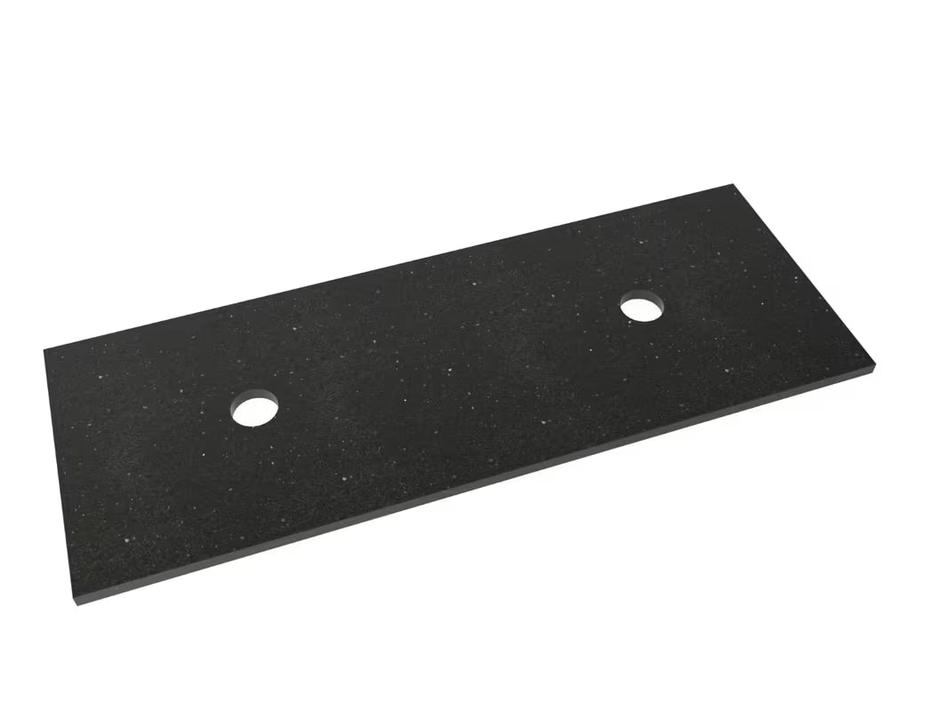 Blat maskujący Naturel Gobi z kamienia technicznego Technistone w kolorze gobi black z dwoma wycięciami