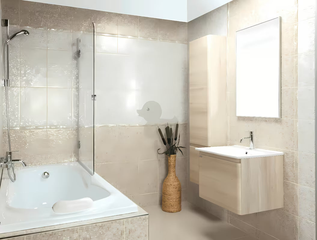 Prostokątne lustro ścienne lustro Naturel 55x85 cm w aluminiowej ramie